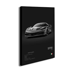 SF90 812C Canvas Wall Art Print Poster F50 F40 F80 Sports Car Decoration Painting Modern Home Decoration Painting Car Lover Gift