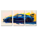 3 Piece Supercar Canvas Poster | Unique Wall Art