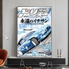 Japanese JDM Car Poster, High-Definition Vintage Wall Art