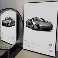 McLaren ES Supercar Self-Adhesive Wall Poster for Home & Office