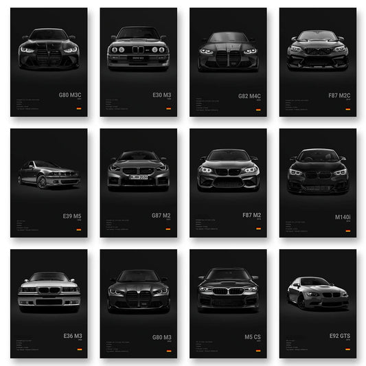 Famous Cars G80 M3C E30 M3 Z8 Canvas Wall Art Print
