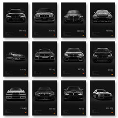 2-A1 Famous Cars G80 M3C Canvas Wall Art Print Poster E30 M3 Z8 Decorative Mural Modern Home Decor Birthday Gift Unframed