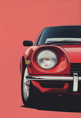 Retro Muscle Car Canvas Poster, Vintage Classic Auto Wall Art