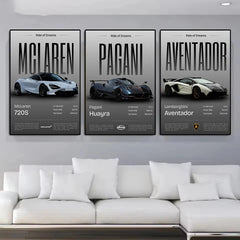Minimalist Classic 2025 Luxury Supercar JDM Sports Car Auto Poster Canvas Painting Wall Art Pictures Home Garage Office Decor