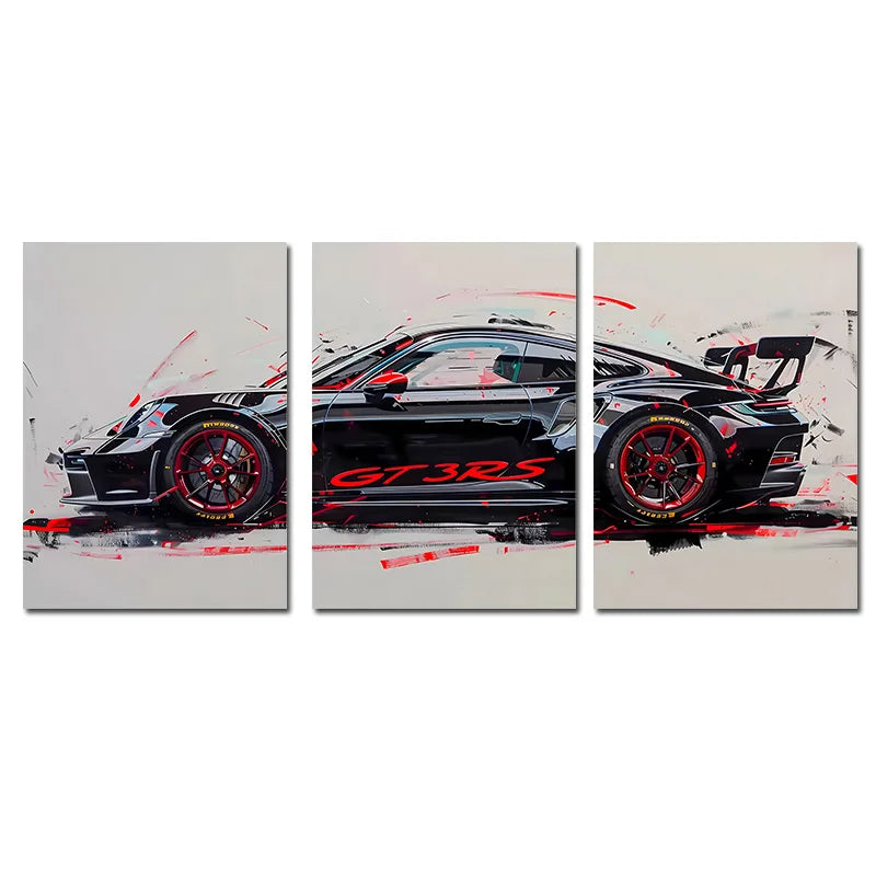 3 Piece Supercar Canvas Poster | Unique Wall Art