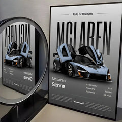 McLaren ES Supercar Self-Adhesive Wall Poster for Home & Office