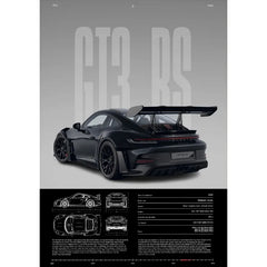 German GT3 RS Luxury Supercar Canvas Print Wall Poster