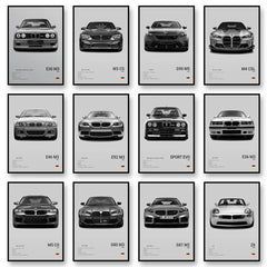 G80 M3C E39 M5 Car Canvas Wall Art Print Poster M5 CS G87 M2 Sports Car Decorative Painting Modern Home Decor Gift Unframed