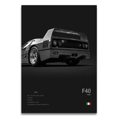 SF90 812C Canvas Wall Art Print Poster F50 F40 F80 Sports Car Decoration Painting Modern Home Decoration Painting Car Lover Gift