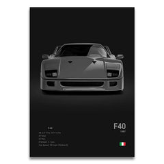 SF90 812C Canvas Wall Art Print Poster F50 F40 F80 Sports Car Decoration Painting Modern Home Decoration Painting Car Lover Gift