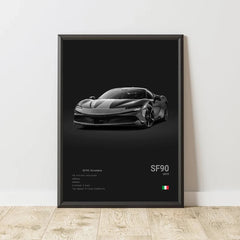 SF90 812C Canvas Wall Art Print Poster F50 F40 F80 Sports Car Decoration Painting Modern Home Decoration Painting Car Lover Gift