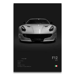 SF90 812C Canvas Wall Art Print Poster F50 F40 F80 Sports Car Decoration Painting Modern Home Decoration Painting Car Lover Gift