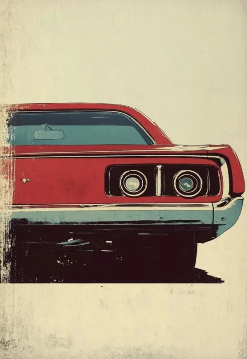 Retro Muscle Car Poster | Vintage Automotive Wall Art