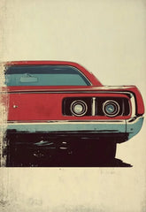 Retro Muscle Car Canvas Poster, Vintage Classic Auto Wall Art