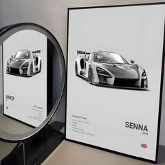 McLaren ES Supercar Self-Adhesive Wall Poster for Home & Office