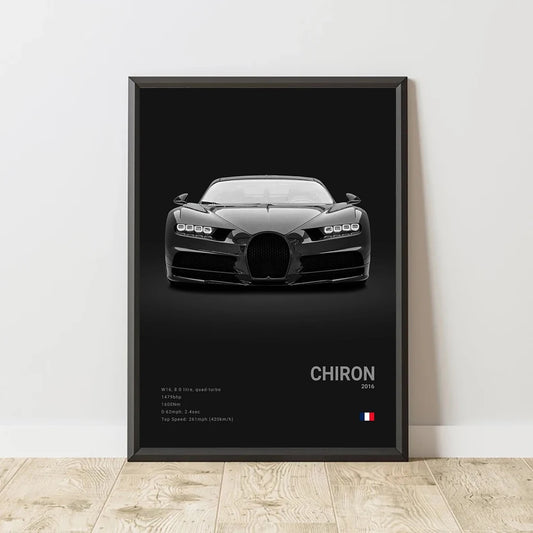 Bugatti Chiron Wall Art | Premium Canvas Print