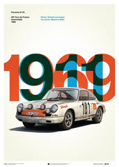 Retro Motorsport Poster , 911 & F1 Racing Canvas Wall Art