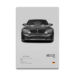 G80 M3C E39 M5 Car Canvas Wall Art Print Poster M5 CS G87 M2 Sports Car Decorative Painting Modern Home Decor Gift Unframed