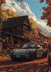 Classic 911 Alpine Drive Vintage Canvas Wall Art Poster
