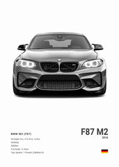 BMW M3 CSL Canvas Poster, Modern Car Wall Art Unframed