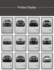 G80 M3C E39 M5 Car Canvas Wall Art Print Poster M5 CS G87 M2 Sports Car Decorative Painting Modern Home Decor Gift Unframed