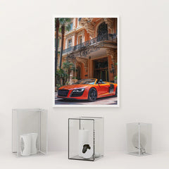German Audi Sports Car Poster, Premium Canvas Wall Decor