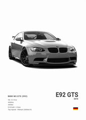 BMW M3 CSL Canvas Poster, Modern Car Wall Art Unframed