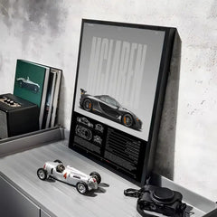 McLaren Sports Car Poster, Modern Wall Art Print for Home Decor