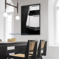 Retro Muscle Car Canvas Poster, Vintage Classic Auto Wall Art