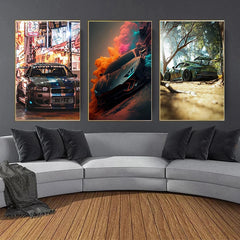 COOL Vintage Luxury Car Series Canvas Wall Art Poster Print
