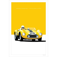 Modern Racing Car Canvas Poster Minimalist Motorsport Wall Art