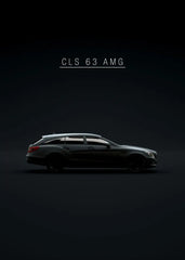 World Famous Car Series Black Canvas Wall Art Poster