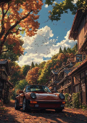 Classic 911 Alpine Drive Vintage Canvas Wall Art Poster