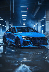 German Audi Sports Car Poster, Premium Canvas Wall Decor